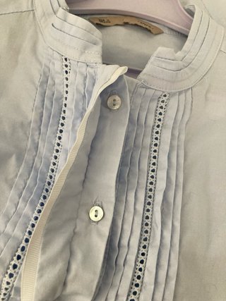 Camisa chica manga larga azul