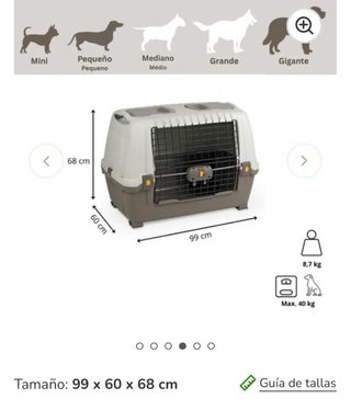 Transportín perro grande beige/negro