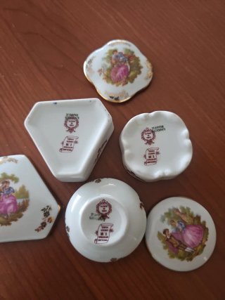 3 Cajitas de Porcelana Decoradas