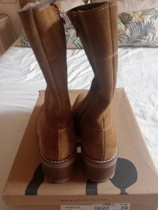 Botas de ante Chica 10 marrones