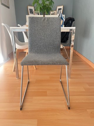 Silla comedor LILLÅNÄS IKEA tela gris