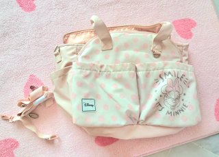 Bolso Carro Bebé Minnie Lunares Rosa