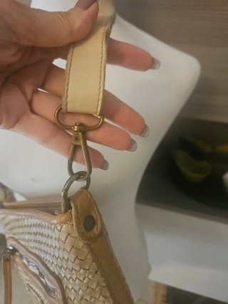 Borsa Bayside in pelle intrecciata