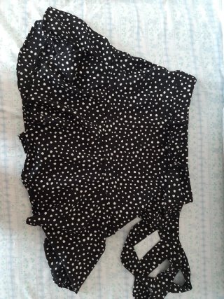 Falda pantalón Stradivarius lunares XS