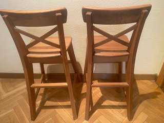2 Sillas Altas Madera Ikea