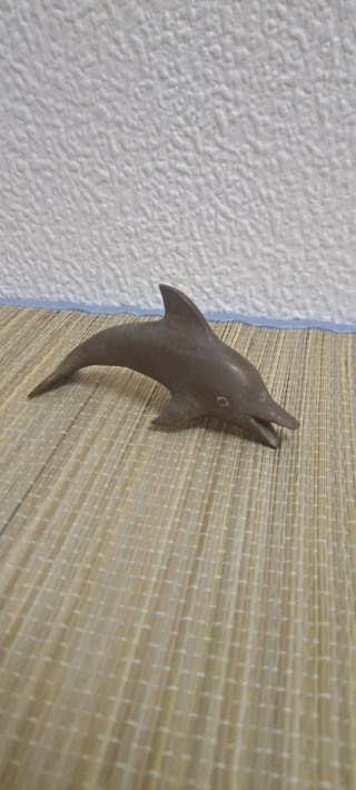 Figura Delfín Metal Antigua