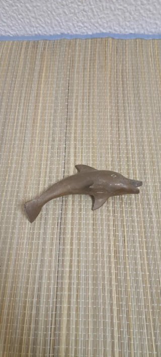 Figura Delfín Metal Antigua