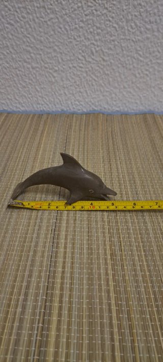 Figura Delfín Metal Antigua