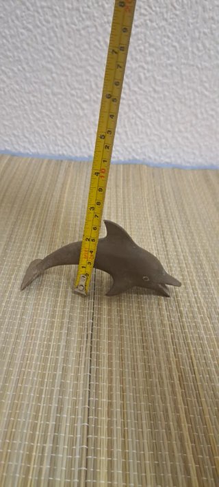 Figura Delfín Metal Antigua