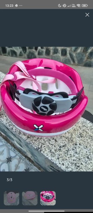 Casco rosa para bici infantil