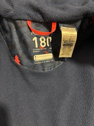 Chaqueta de esquí Wedze azul y roja, talla 5 años.