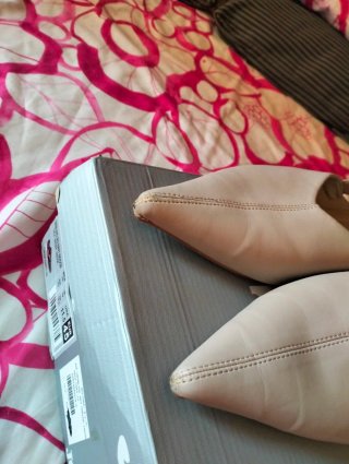 Zapatos Mules Slingback Beige Mujer