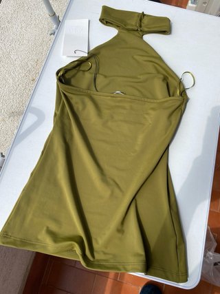 Top halter Zara caqui sin estrenar