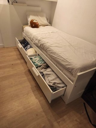 Cama Diván Extensible Ikea Brimmes Blanca
