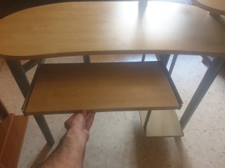 Mesa escritorio ordenador madera y metal