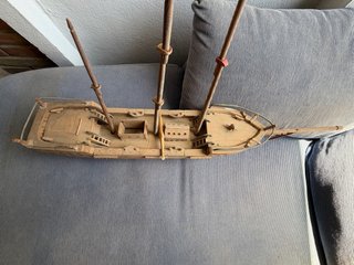 Maqueta barco madera antigua
