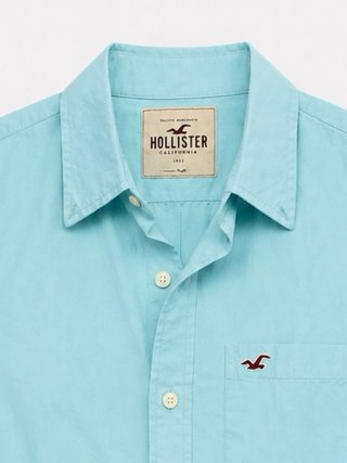 Camisa Hollister Azul Celeste Talla S