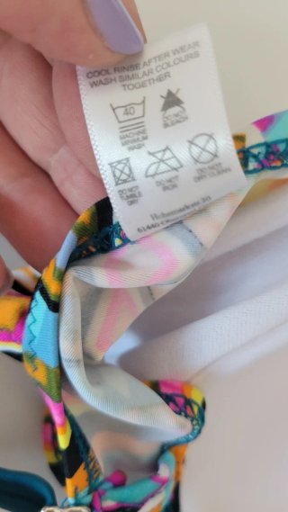 Bikini Talla 50 Multicolor y Turquesa