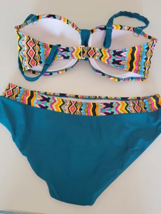 Bikini Talla 50 Multicolor y Turquesa