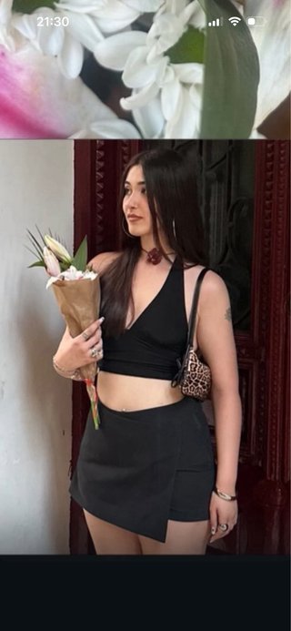 Falda pantalón Zara negra