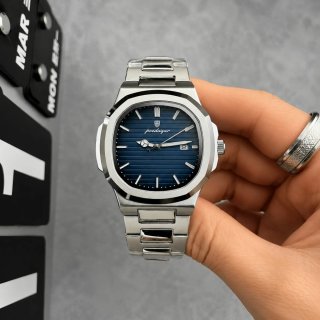 Reloj Hombre Azul/Plata