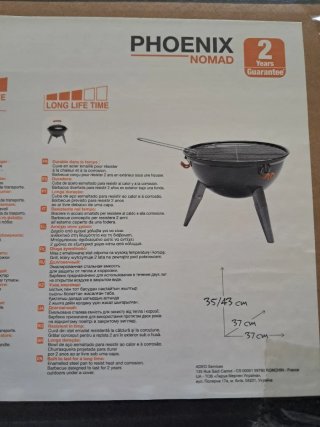 Barbacoa Phoenix Nomad Negra/Marrón