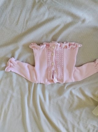 Body bebé niña rosa volantes
