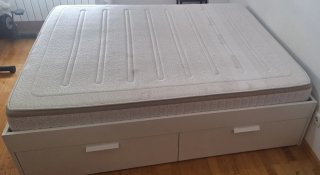 Cama + colchón de 1 año de uso de medidas 200x160