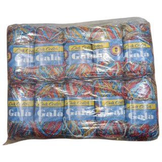 Lote 10 ovillos brillo multicolor suave