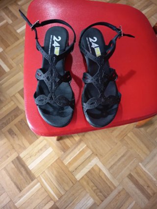 Sandalias Skechers Negras Mujer