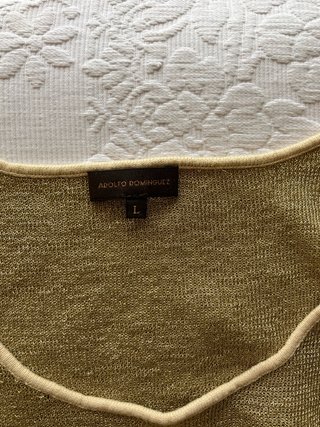 Camiseta tirantes dorada Adolfo Domínguez Talla L