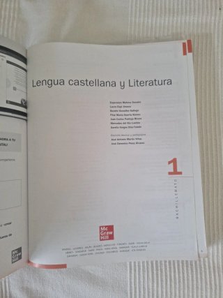 Lengua castellana y literatura 1o Bachillerato