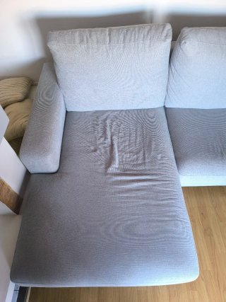 Chaiselongue gris/beige seminuevo