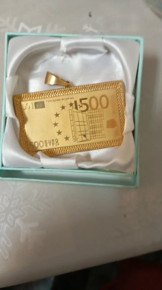Colgante billete 500 euros oro