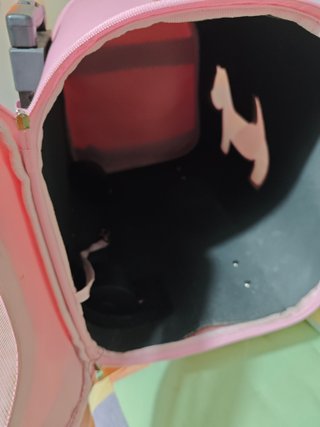 Transportín para mascotas Wuapu rosa y marrón