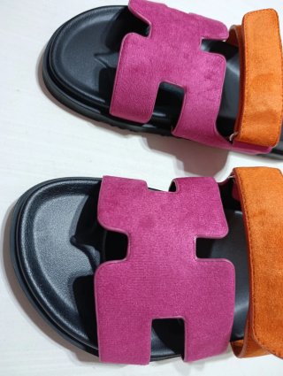Sandalias Hermes Rosa y Naranja