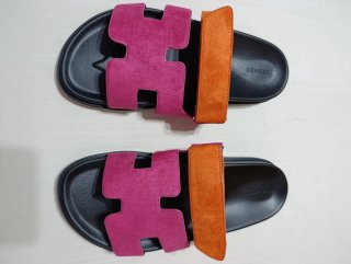 Sandalias Hermes Rosa y Naranja