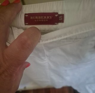 Falda Burberry Blanca