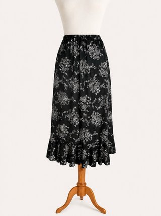 Falda midi floral vintage Talla M