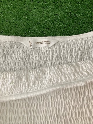 Top Mango Blanco Otoño Talla XS