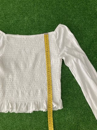 Top Mango Blanco Otoño Talla XS