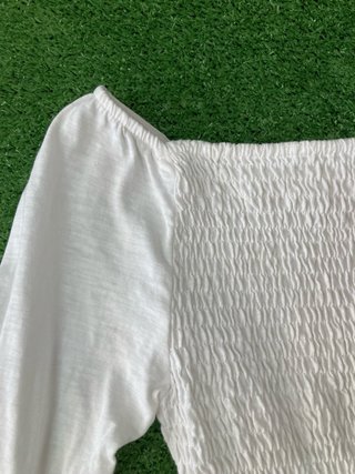Top Mango Blanco Otoño Talla XS