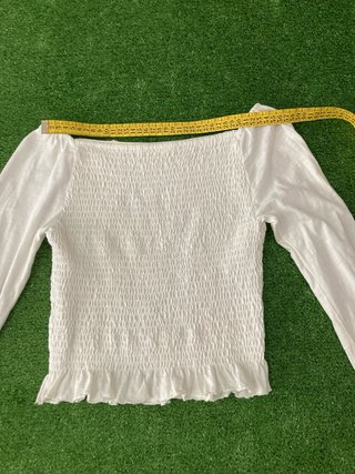 Top Mango Blanco Otoño Talla XS