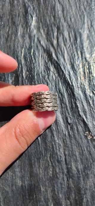 ANILLO CLÁSICO PLATA ART DECO TRENZADO