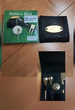 Bolsa de golf Slazenger de piel con palos