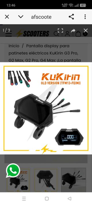 Pantalla display Kukirin TFM13-FEIMI
