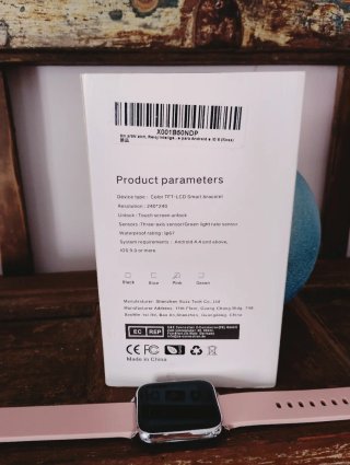 Smartwatch pantalla grande rosa
