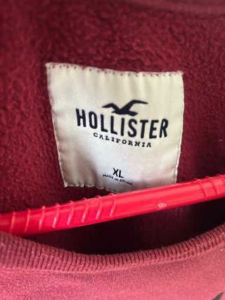 Sudadera Hollister Hombre color bourdeos