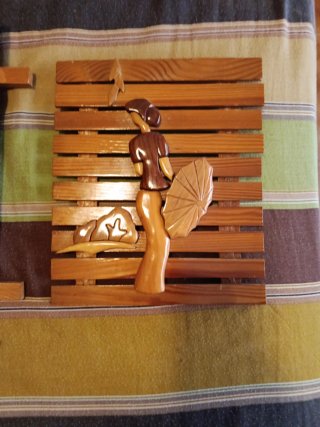Cuadro Decorativo Madera Estilo Japonés