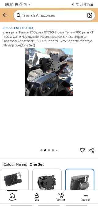 Soporte Móvil/GPS Negro - Yamaha Tenere